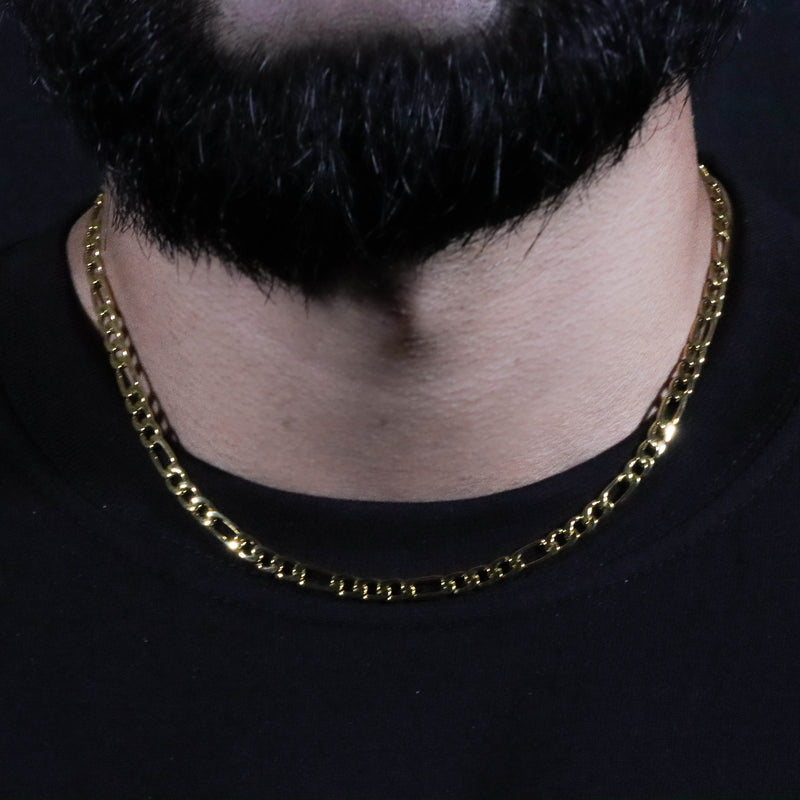 Lux Gold Figaro Chain (5mm)