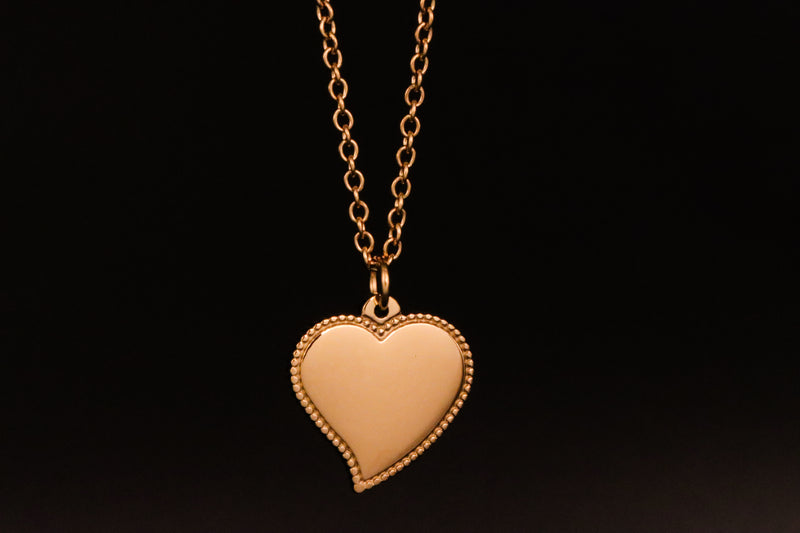 Golden Heart Pendant w/ Chain