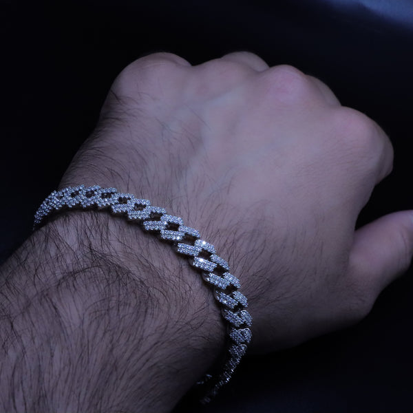 Iced Out Prong Link Bracelet (9mm)